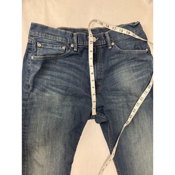 Levi's 505 Regular Fit Straight Leg Jeans Men 33 * 30 Medium Wash Grunge Zip Fly - Picture 4 of 10